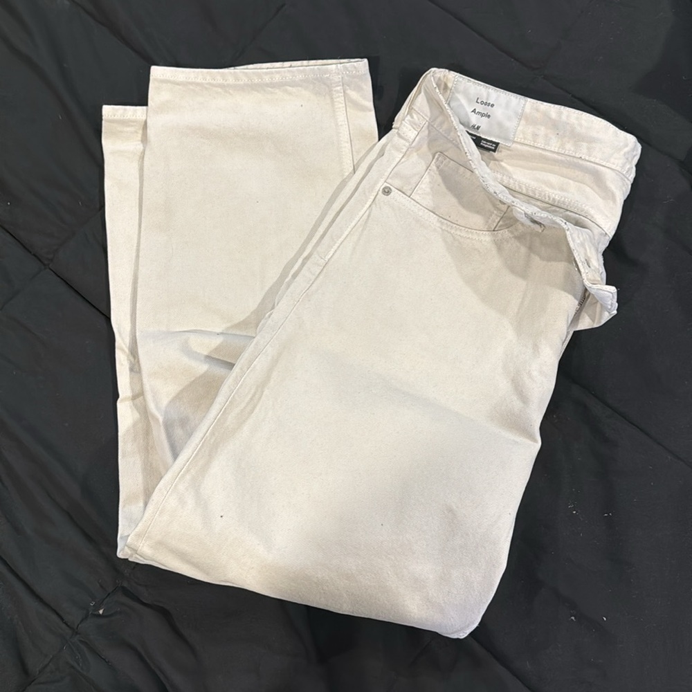 Men's Classic Straight Jeans in Off-White - Picture 3 of 3